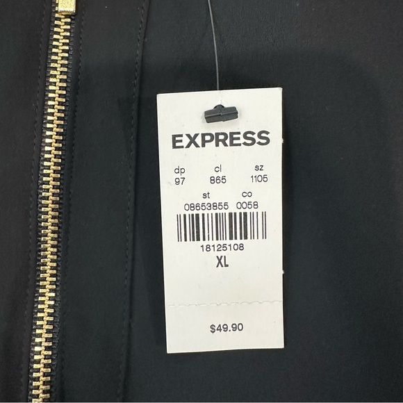 Express V Neck Blouse (Black) XL - Picture 4 of 5